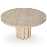 Tiber Round 55" Dining Table, Cream Washed-Furniture - Dining-High Fashion Home