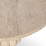 Tiber Round 55" Dining Table, Cream Washed-Furniture - Dining-High Fashion Home