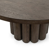Tiber Round 55" Dining Table, Toasted Brown-Furniture - Dining-High Fashion Home