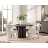 Tiber Round 55" Dining Table, Toasted Brown-Furniture - Dining-High Fashion Home