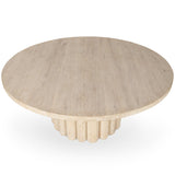 Tiber Round 70" Dining Table, Cream Washed-Furniture - Dining-High Fashion Home
