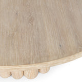 Tiber Round 70" Dining Table, Cream Washed-Furniture - Dining-High Fashion Home