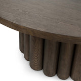 Tiber Round 70" Dining Table, Toasted Brown-Furniture - Dining-High Fashion Home