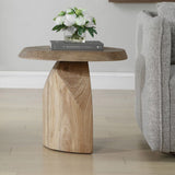 Tiernan Side Table, Natural-Furniture - Accent Tables-High Fashion Home