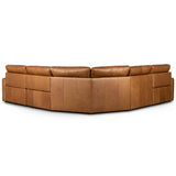 Tillery 5 Piece Leather Power Recliner Sectional, Sonoma Butterscotch-Furniture - Sofas-High Fashion Home
