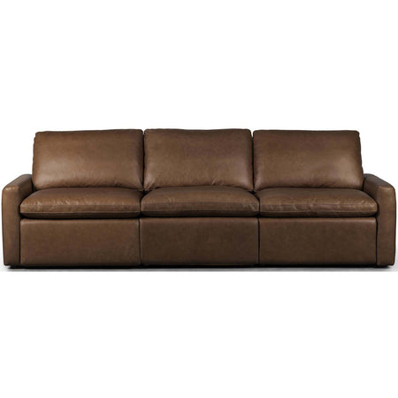 Tillery Leather Power Recliner 3-Piece Sectional, Sonoma Coco by