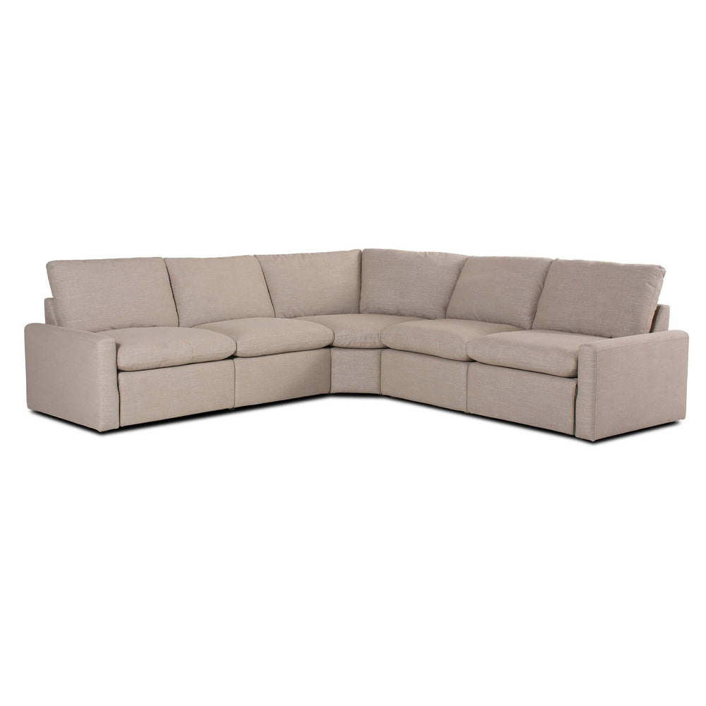 Tillery 5 Piece Power Recliner Sectional, Nomad Taupe