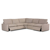 Tillery 5 Piece Power Recliner Sectional, Nomad Taupe