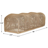 Tino Bench, Natural Rattan