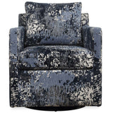 Tisdell Swivel Chair, Indigo-Furniture - Chair-High Fashion Home