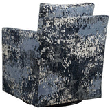Tisdell Swivel Chair, Indigo-Furniture - Chair-High Fashion Home