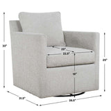 Tisdell Swivel Glider, Cream