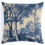 Toile Pillow, Toile Navy by Four Hands-Accessories-High Fashion Home