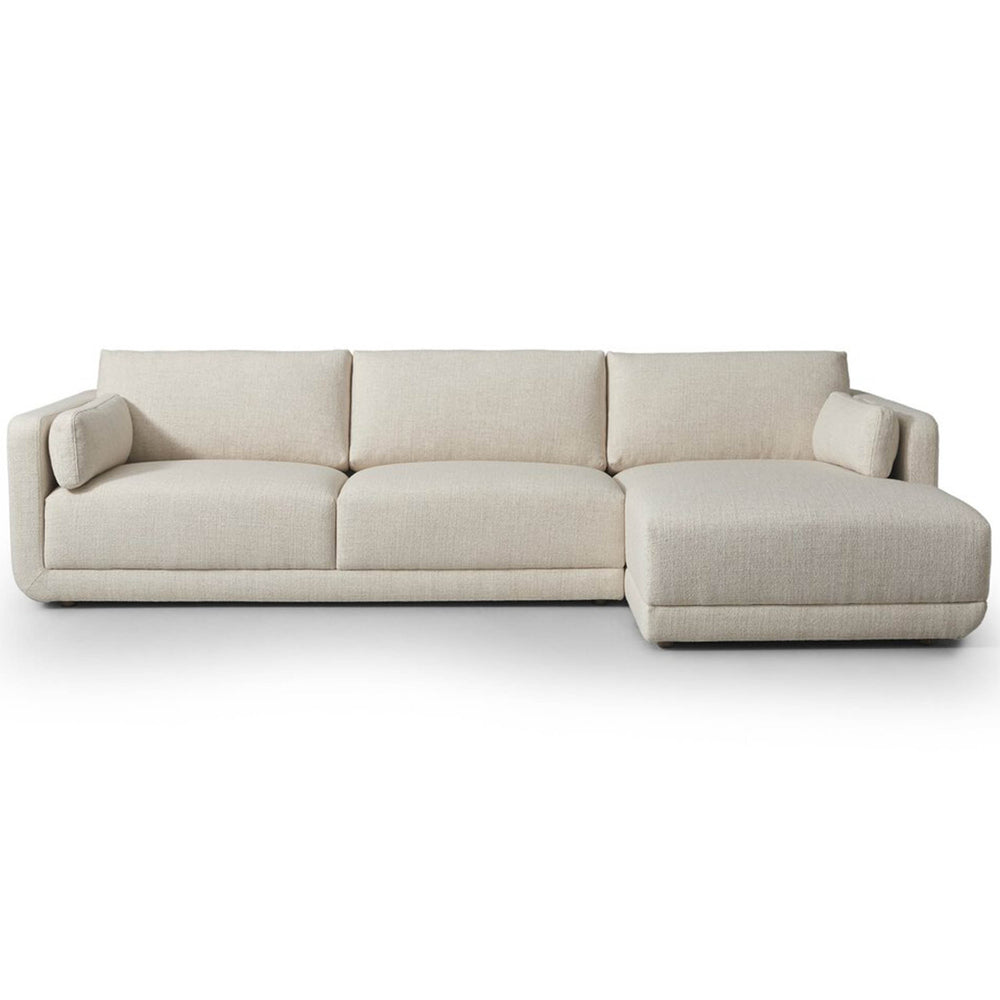 Toland 2-Piece Sectional w/ Chaise, Palma Cream by Four Hands