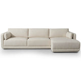 Toland 2-Piece Sectional w/ Chaise, Palma Cream by Four Hands