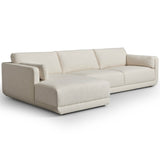 Toland 2-Piece Sectional w/ Chaise, Palma Cream by Four Hands