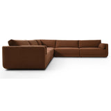 Toland 5 Piece Sectional, Bartin Rust