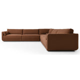 Toland 5 Piece Sectional, Bartin Rust