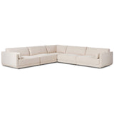 Toland 5 Piece Sectional, Palma Cream