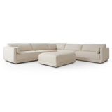 Toland 5 Piece Sectional w/Ottoman, Palma Cream