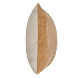 Tolcano Leather Lumbar Pillow, Chestnut Brown-Accessories-High Fashion Home