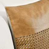 Tolcano Leather Pillow, Chestnut Brown-Accessories-High Fashion Home