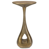 Tolstoy Accent Table, Antique Brass