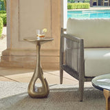 Tolstoy Accent Table, Antique Brass