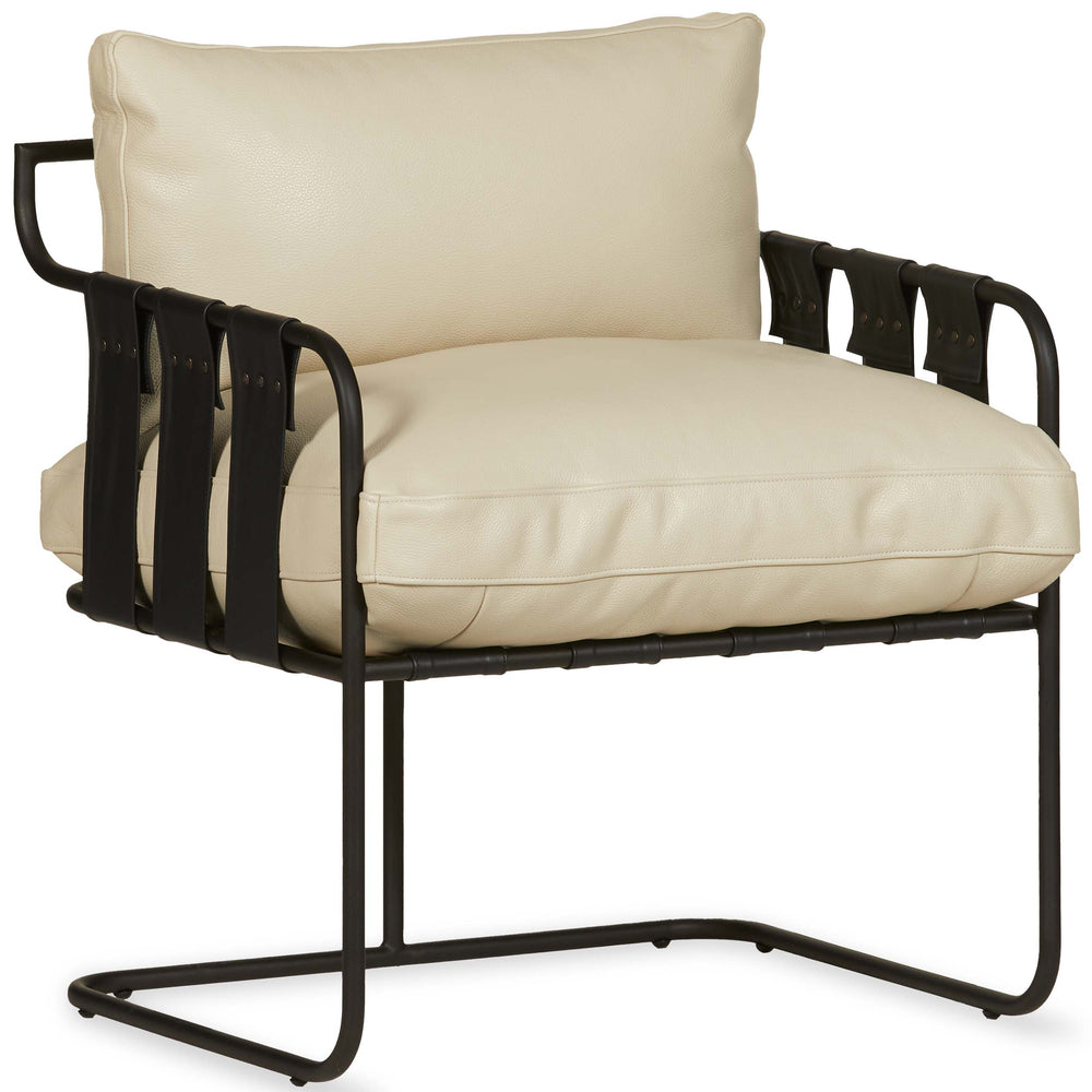 Toluca Leather Chair, Birch Cream