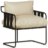 Toluca Leather Chair, Birch Cream