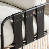 Toluca Leather Chair, Birch Cream