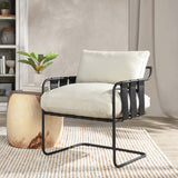 Toluca Leather Chair, Birch Cream