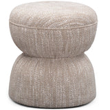 Tomlin Ruched Game Ottoman, Beige-Furniture - Benches-High Fashion Home