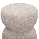 Tomlin Ruched Game Ottoman, Beige-Furniture - Benches-High Fashion Home