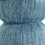 Tomlin Ruched Game Ottoman, Teal-Furniture - Benches-High Fashion Home