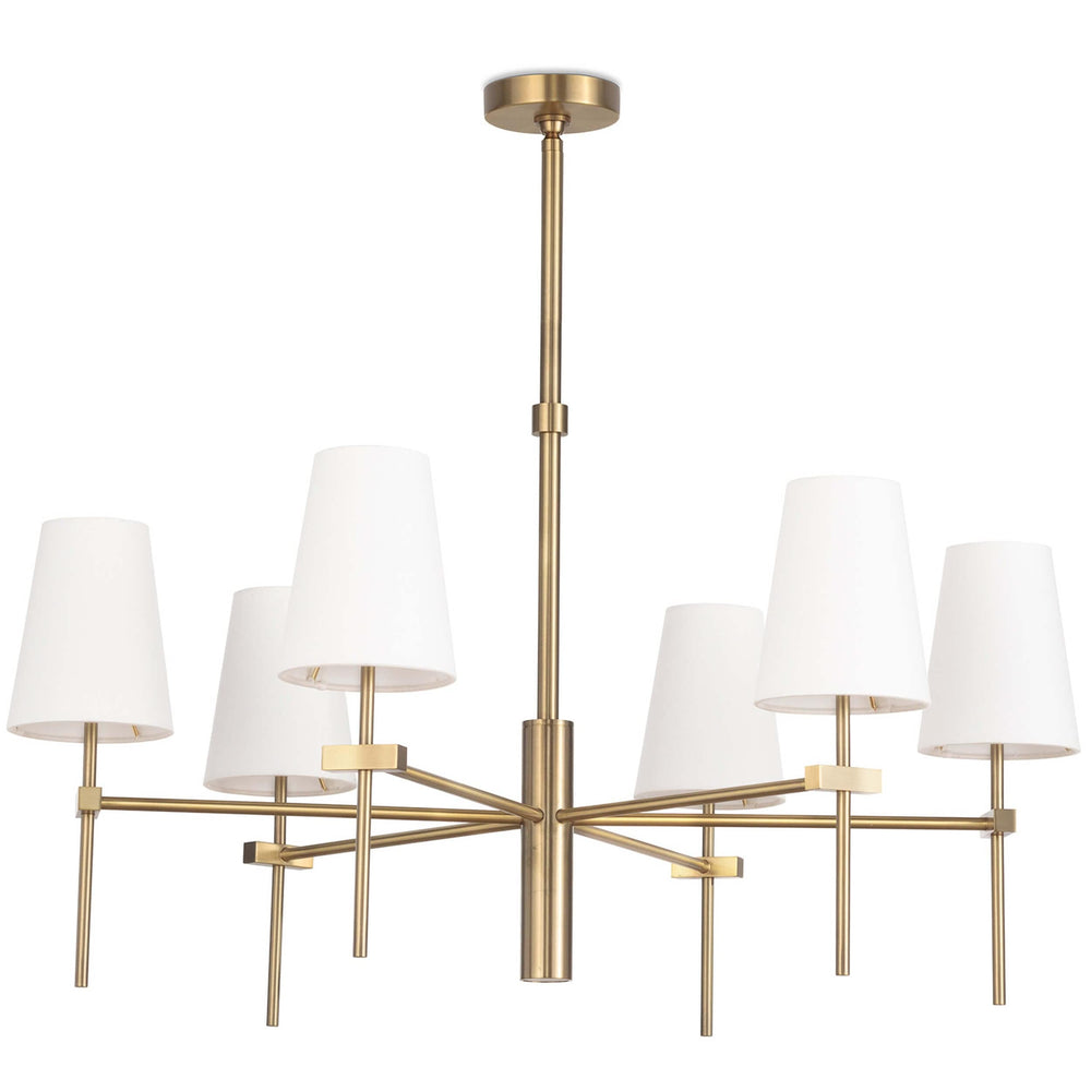 Toni Large Chandelier, Natural Brass