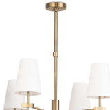 Toni Large Chandelier, Natural Brass