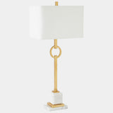 Top Ring Table Lamp, Gold Leaf-Lighting-High Fashion Home