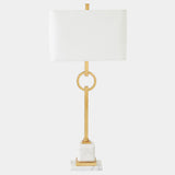 Top Ring Table Lamp, Gold Leaf-Lighting-High Fashion Home