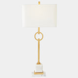 Top Ring Table Lamp, Gold Leaf-Lighting-High Fashion Home