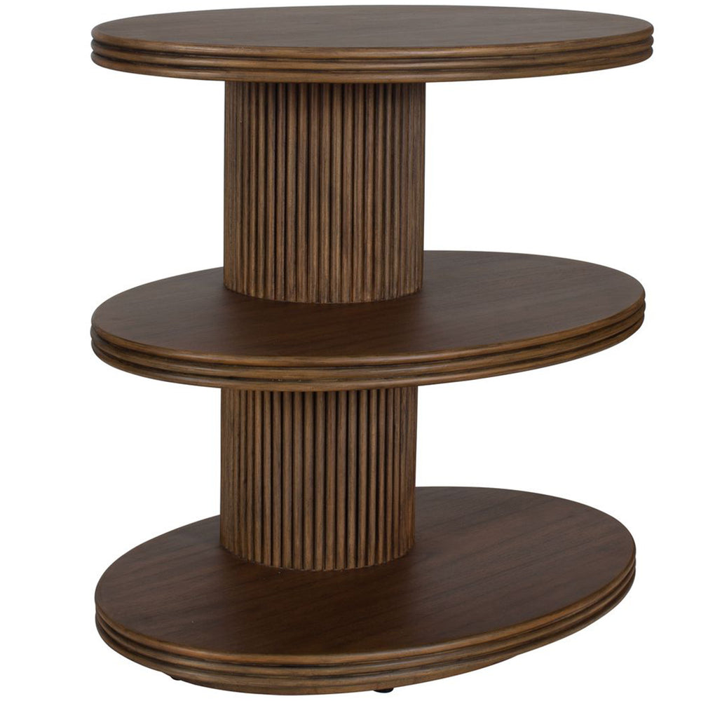 Top Tier Side Table, Brown-Furniture - Accent Tables-High Fashion Home