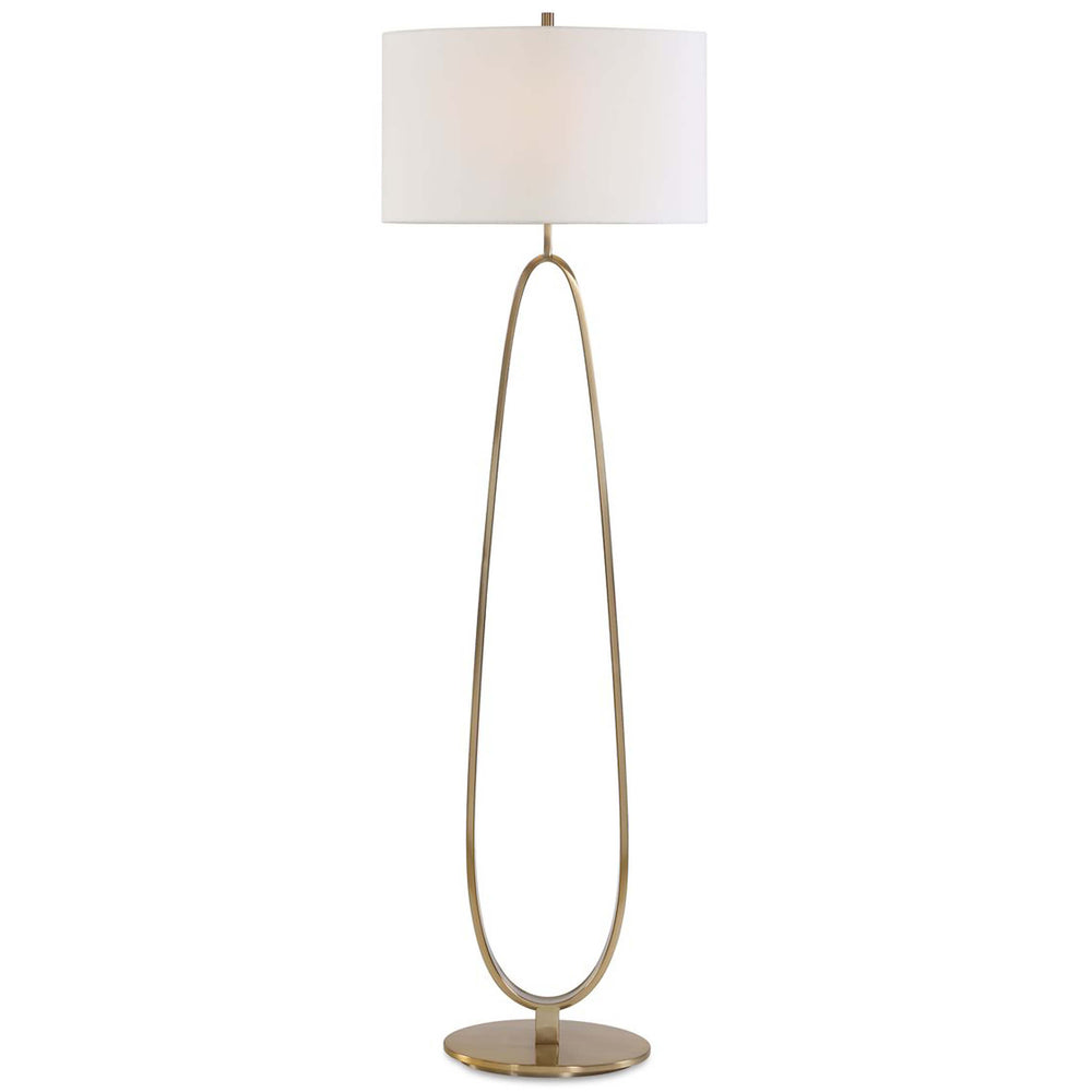 Tordin Floor Lamp, Antique Brass