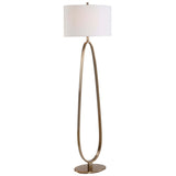 Tordin Floor Lamp, Antique Brass