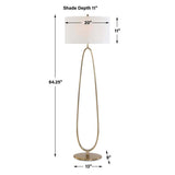 Tordin Floor Lamp, Antique Brass