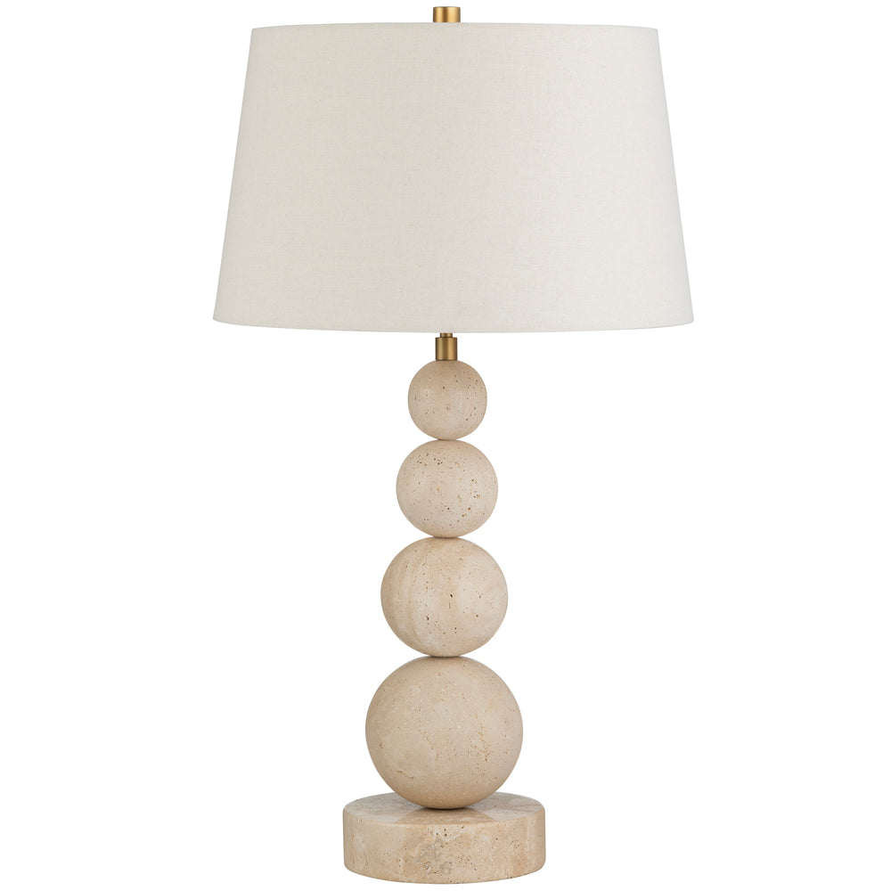 Torrence Marble Table Lamp, Cream-Lighting-High Fashion Home