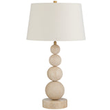 Torrence Marble Table Lamp, Cream-Lighting-High Fashion Home