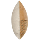 Tolcano Leather Pillow, Chestnut Brown-Accessories-High Fashion Home