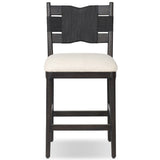 Tova Counter Stool, Distressed Black by Amber Lewis x Four Hands-Furniture - Dining-High Fashion Home