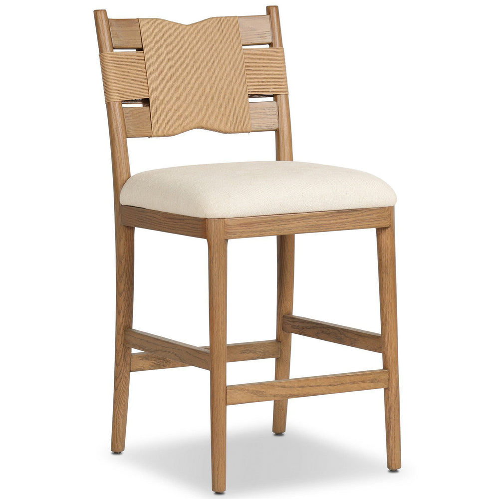 Tova Counter Stool, Light Buff by Amber Lewis x Four Hands-Furniture - Dining-High Fashion Home