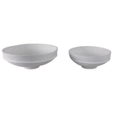 Traditional Pedestal Bowls, White, Set of 2-Accessories-High Fashion Home